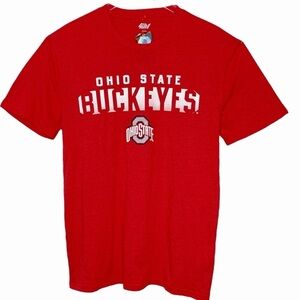 OSU OHIO STATE UNIVERSITY BUCKEYES Short sleeve T-shirt Red Large NEW